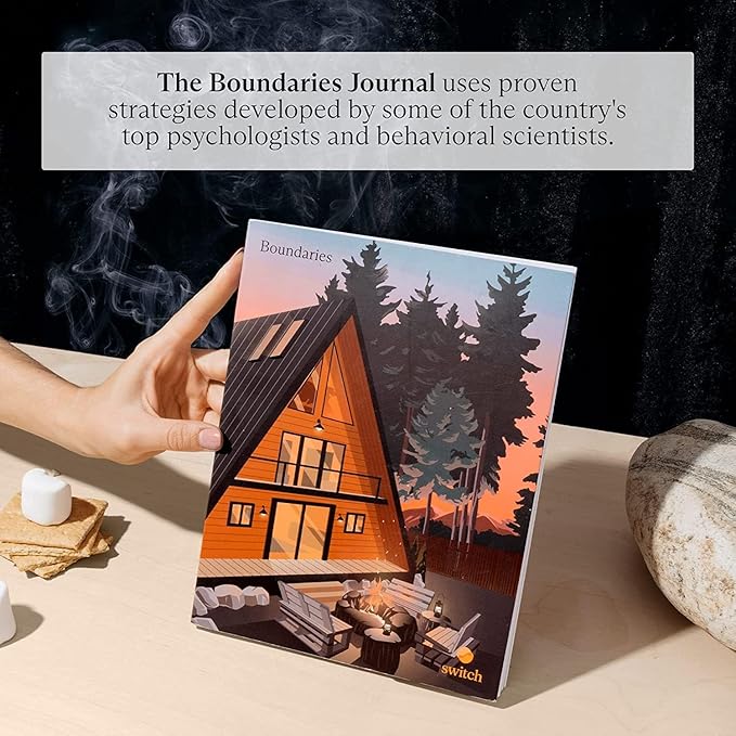 Switch Research Boundaries Journal - Psychologist Recommended Journal - Science Backed Self Care Journal - Charming Design for Women