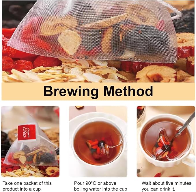 2025 New Ginseng Eight Treasure Herbal Tea,Red Date Wolfberry Mulberry Goji Health Tea Bags for Women & Men,30 Bags