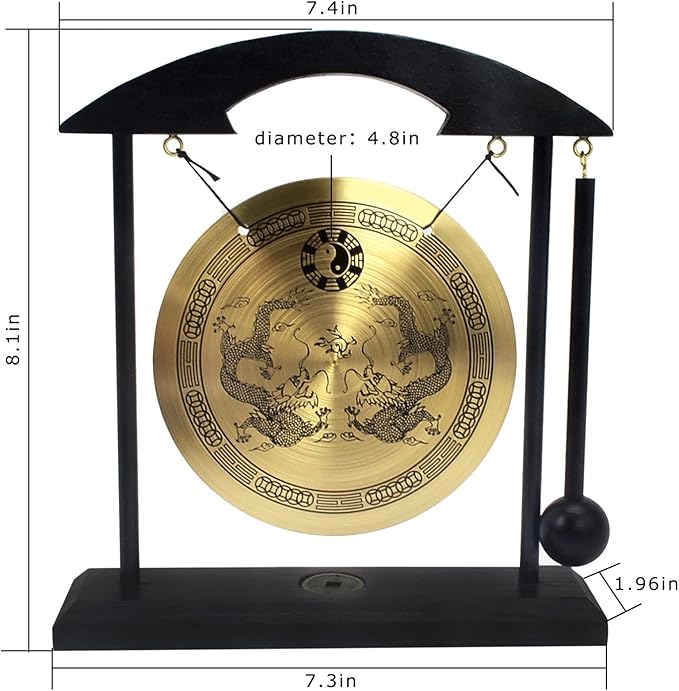 Zen Art Brass Feng Shui Desktop Gong for Home Office Desktop Decoration Meditation Practice W Fengshuisale Red String Bracelet H1302
