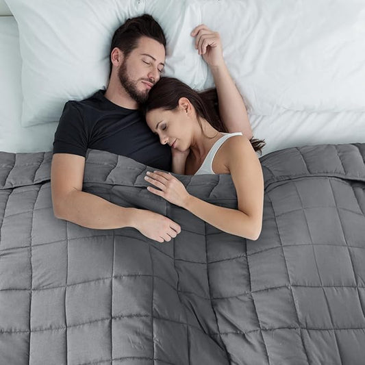 CYMULA Weighted Blanket for Adults (20lbs 88"x104" King Size) - Cooling Breathable Heavy Blankets for Summer Winter - Ultra Microfiber Soft Comfort Blanket with Glass Beads - Gifts for Men/Women