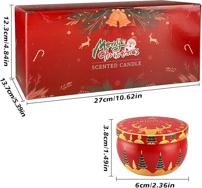 24 Pack Christmas Scented Candles Gift Set for Woman, Jar Candle, 2.5 oz Soy Wax Tin Candle-Ideal Gift for Travel Home Décor