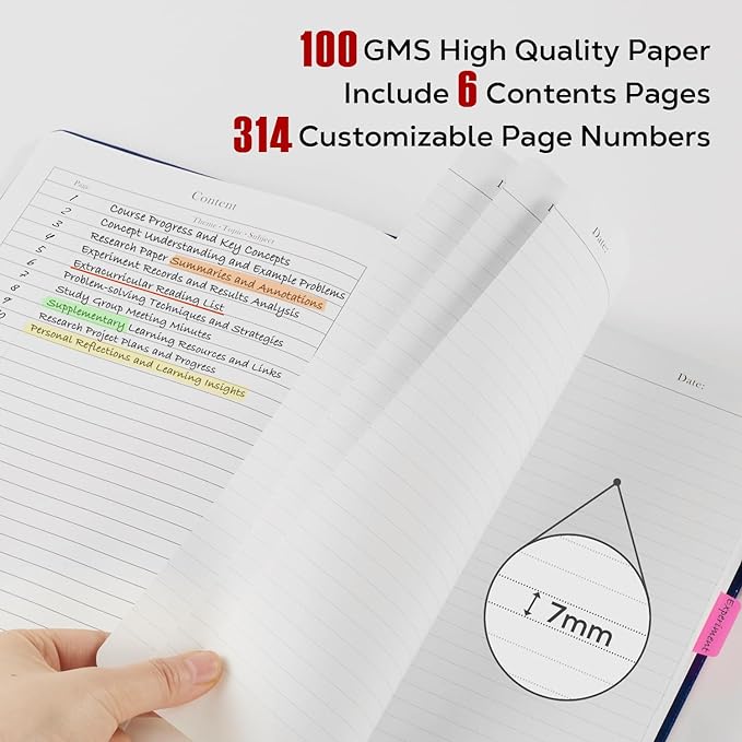 Lined Thick Journal Notebook for Writing Women Men, 320 Pages, Medium 5.7 inches x 8.4 inches, Hardcover Leather Notebook with 100 gsm Thick Paper, Burgundy