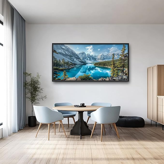 Colorado Wall Art Mountain Lake Pictures Wall Decor Nature Large Landscape Canvas Prints Artwork Paintings Home Office Decorations Above Bed Framed Artwork for Living Room Dinning Room 60"x30"