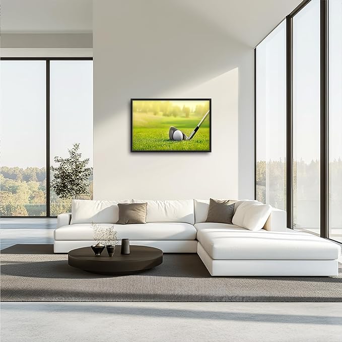 Large Golf Framed Wall Art for Living Room Golf Course Pictures Wall Decor Golf Sports Canvas Print Painting Artwork Modern Home Decorations for Bedroom Office 36x24 inch