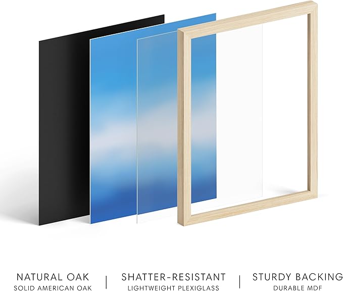 HAUS AND HUES Modern Abstract Wall Art - Blue and Green Living Room Art, Modern Artwork for Walls, Minimalist Picture for Living Room(Blue Tie-Dye, Beige Frame, 8x10)