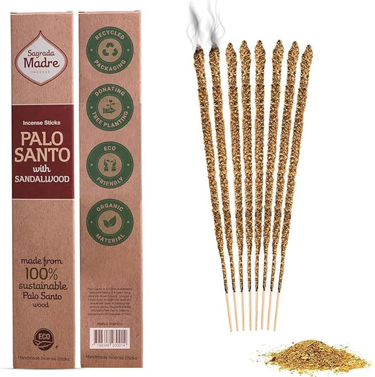 22- Piece Palo Santo Incense Sticks Bundle – Sandalwood (9”), Lavender (6.7”), & Ritual Self-Love (9”), Organic, Non-Toxic & Eco-Friendly, Wild-Harvested & Aromatic, 50-60 Min Burn Time