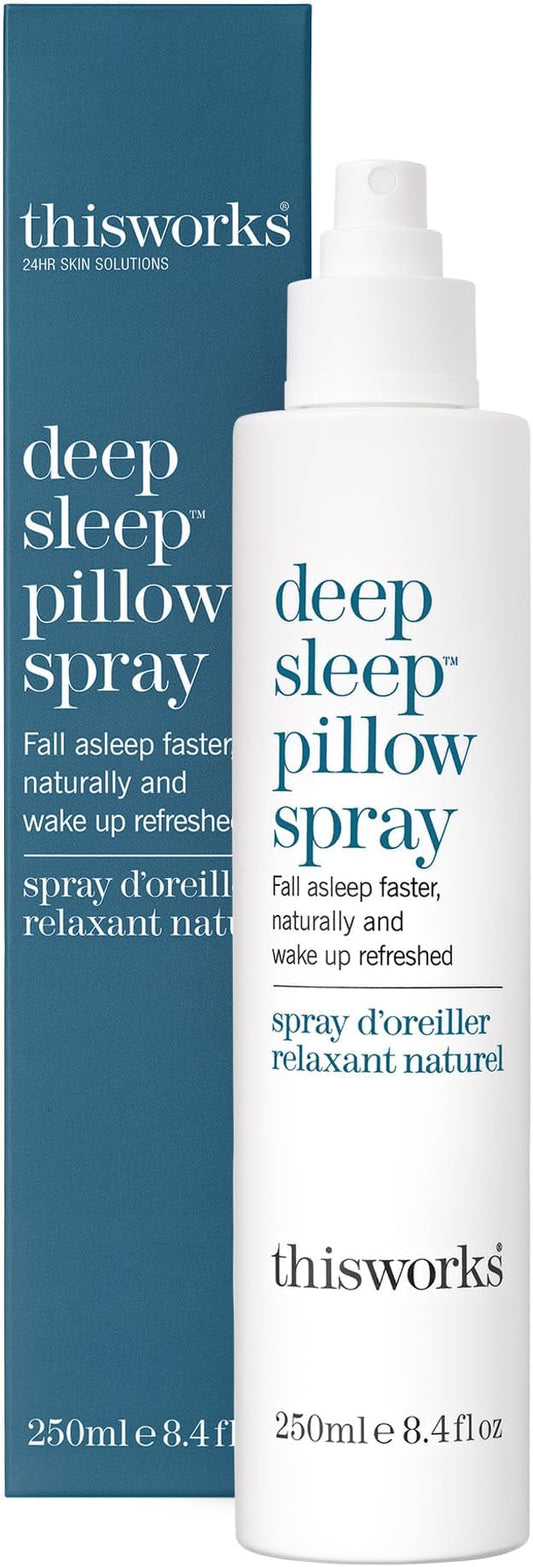 thisworks Deep Sleep Pillow Spray, 250 ml - Natural Sleep Aid with Essential Oils of Lavender, Vetivert and Camomile, 8.4 Fl Oz