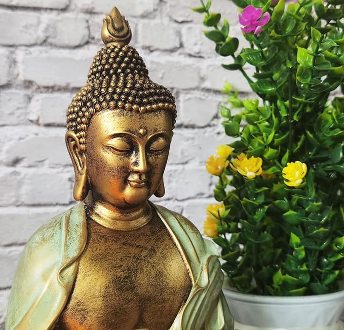 Buddha Statue Buda Gold 15" Buddha Statues for Home Decor,Meditation Buddha Decor ,Buddah Statute Zen Decoration