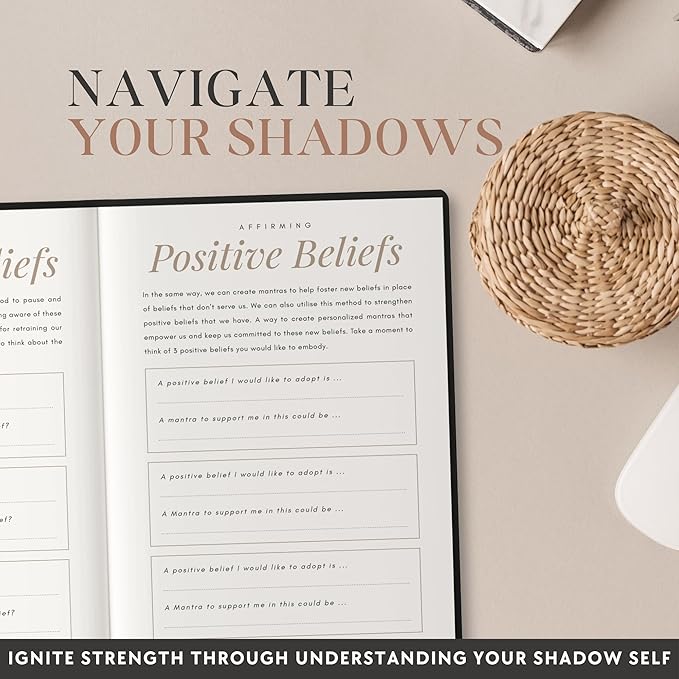 Shadow Work Journal & Workbook (Premium) for Personal Growth, Healing - Guided Audio, Exercises for Self-Reflection, Inspired by Carl Jung, Mindfulness & Mental Health