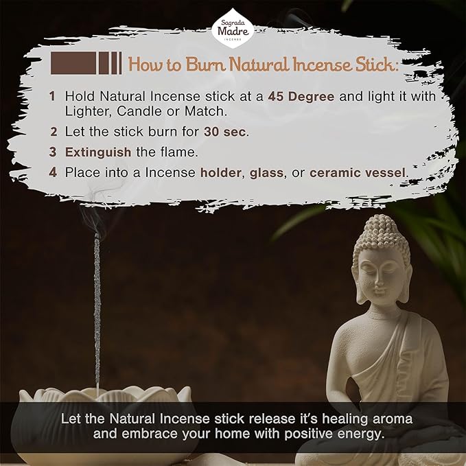 8 pcs Wildly Harvested Thick - Natural Copal Incense Sticks, 9” Long - Eco Friendly, Aromatic Non Toxic Incense Sticks (1hr Burning Time) to Heal & Purify Your Body and Surroundings
