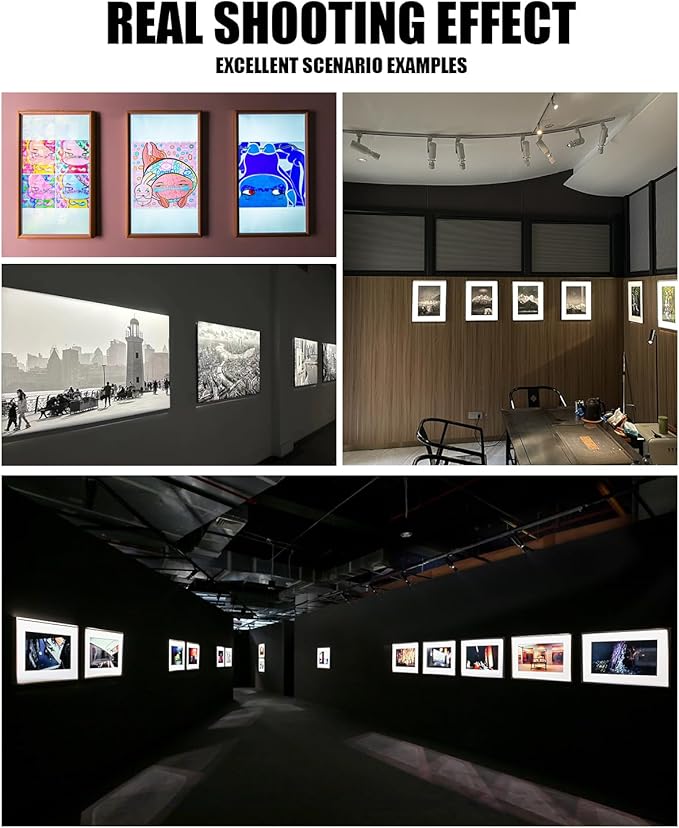 LED Track Light Head, 18W Shapeable Light, Adjustable Directional Aperture Shape for Museum Art Gallery Exhibition Art Picture 6000K