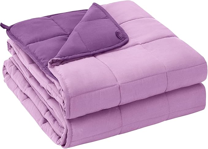 yescool Weighted Blanket for Adults (20 lbs, 88” x 104”, Purple) Cooling Heavy Blanket for Sleeping Perfect for 190-210 lbs, Queen Size Breathable Blanket with Premium Glass Bead, Machine Washable