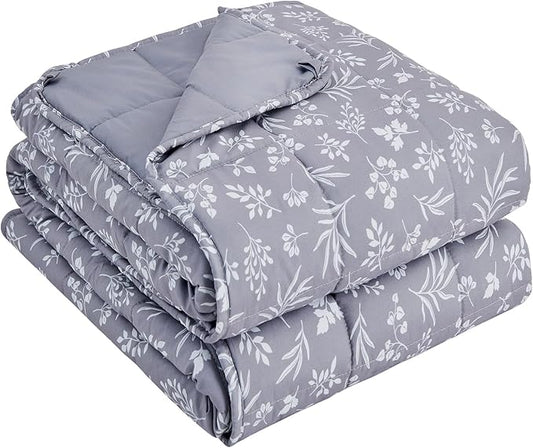yescool Weighted Blanket for Adults (20 lbs, 60” x 80”, Dove Grey) Cooling Heavy Blanket for Sleeping Perfect for 190-210 lbs, Queen Size Breathable Blanket with Premium Glass Bead, Machine Washable