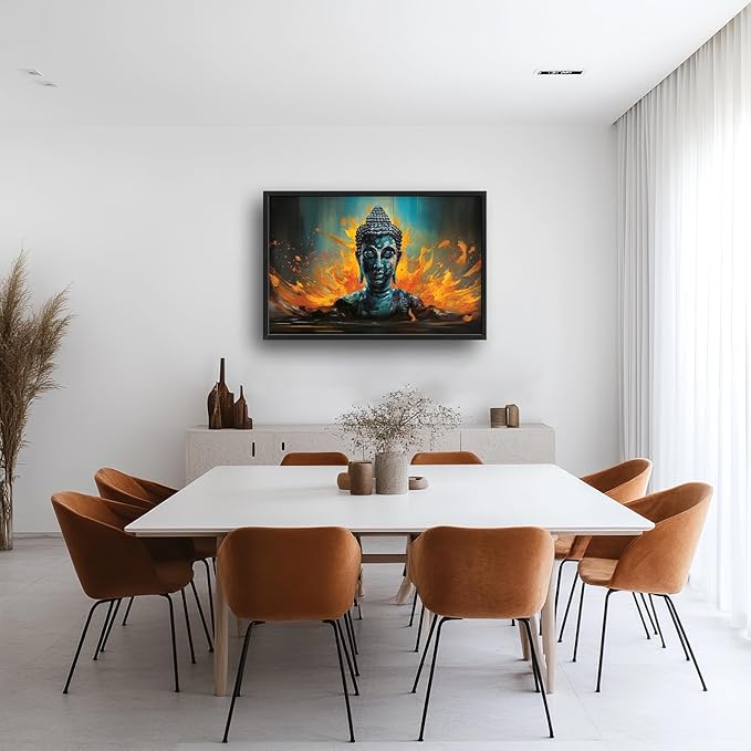 Buddha Wall Art Zen Pictures Wall Decor Framed Canvas Prints Artwork Paintings Home Office Decorations for Living Room Bedroom Dinning Room Corridor 36"x24"