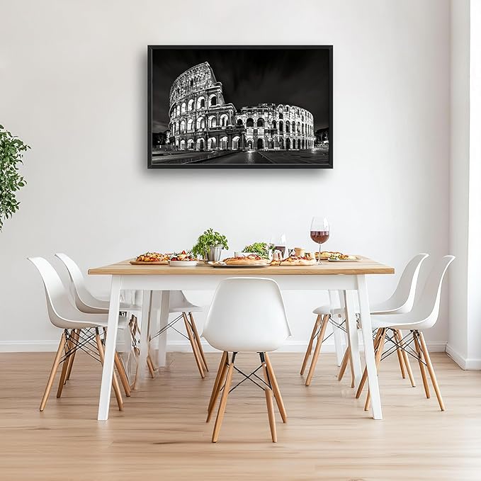 Italy Wall Art Colosseum Pictures Wall Decor Plane Pictures Extra Large Ancient Rome Decor Canvas Prints Artwork Paintings Home Office Decorations for Living Room Bedroom Dinning Room 36"x24"