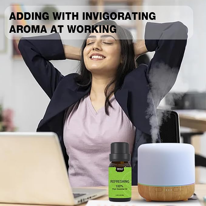 Well-Being Essential Oils Set-Essential Oils for Diffuser for Home,Essential Oils Diffuser Scents for Skin,Aromatherapy,Laundry,Candle&Soap Making,Humidifiers 6 X 10ML