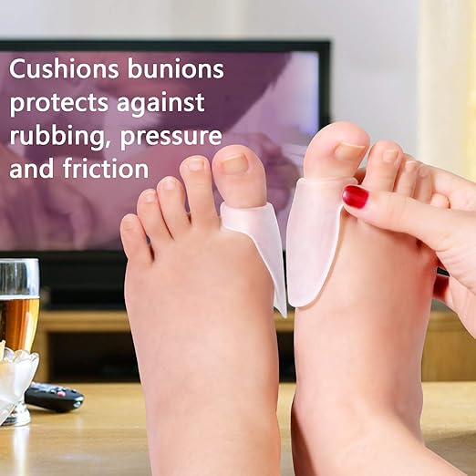 Gel Bunion Protector Shield, 10 Pack of Bunion Pads and Cushions, Bunion Guard for Big Toe, Relieve Foot Pain from Friction, Rubbing and Pressure - Clear