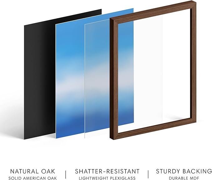 HAUS AND HUES Modern Abstract Wall Art - Blue and Green Living Room Art, Modern Artwork for Walls, Minimalist Picture for Living Room(Blue Tie-Dye, Walnut Frame, 24x36)