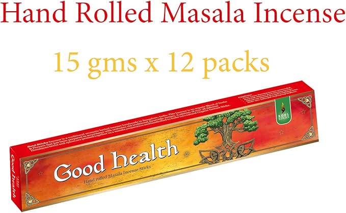 SOUL STICKS Hand-Rolled Incense Sticks Divine Spirit Blends 180 Gram Box | 100% Natural Masala Incense Organic Home Fragrance Agarbatti (Good Health)