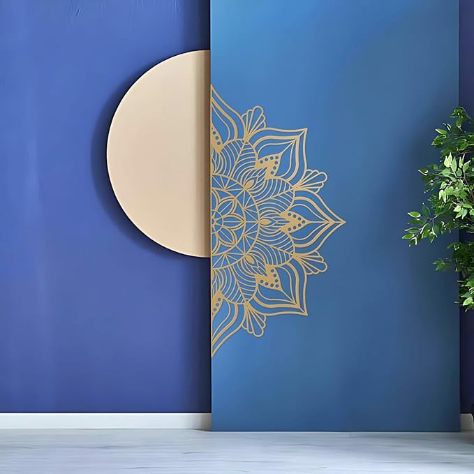 Resama Large Metal Mandala Wall Art, Unique Lotus Flower Wall Decor Artwork, Suitable for Office and Home Indoor and Outdoor Decoration (Gold)