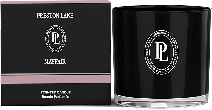 The Deluxe 3-Wick Candle, Scented Candle with Vegan, Soy Wax Blend, Mayfair, 24 Oz