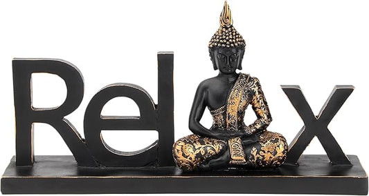 Buddha Statue Buddah Buda - Buddah Statues for Home Decoration,Laughing Buddha Statue for Yoga feng Shui Meditation Spiritual Room Decor,Buddha Decor Indoor, Relax Budha Zen Decor