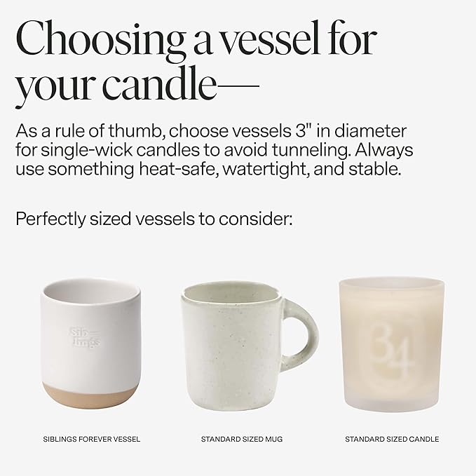 Siblings Candle Making Kit | DIY Coconut-Soy Wax Candle Kit with Wooden Wick | Scent Tomato Tomaato | Clean, Non-Toxic, Reusable, 60 Hr Burn