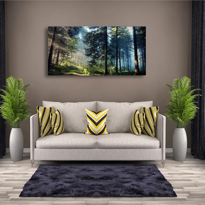 Tree Wall Art Canvas-Beautiful Landscape Wall Art for Living Room,Bedroom and Office-Large Tree Pictures Wall Decor 28x57 Inches-Vibrant and Colorful Wall Painting-Artwork for Walls and Home Decor