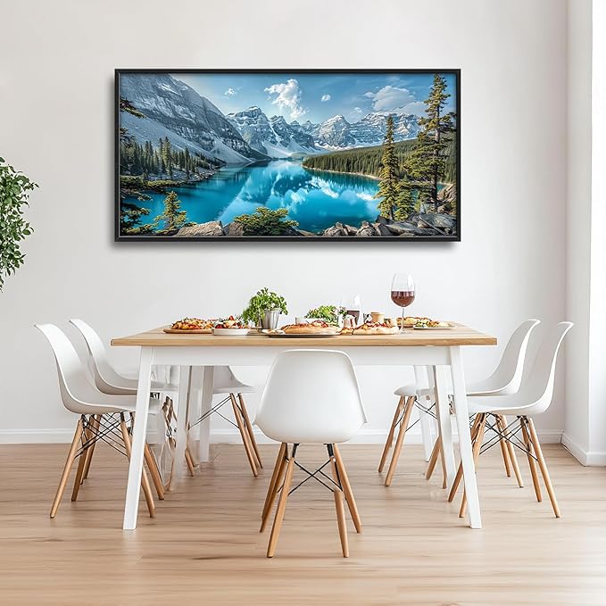 Colorado Wall Art Mountain Lake Pictures Wall Decor Nature Large Landscape Canvas Prints Artwork Paintings Home Office Decorations Above Bed Framed Artwork for Living Room Dinning Room 60"x30"