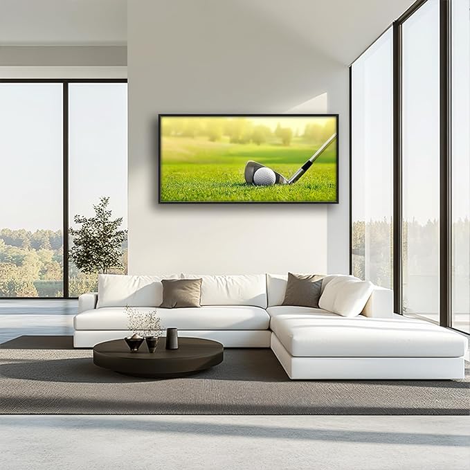 Large Golf Framed Wall Art for Living Room Golf Course Pictures Wall Decor Golf Sports Canvas Print Painting Artwork Modern Home Decorations for Bedroom Office 60x30 inch