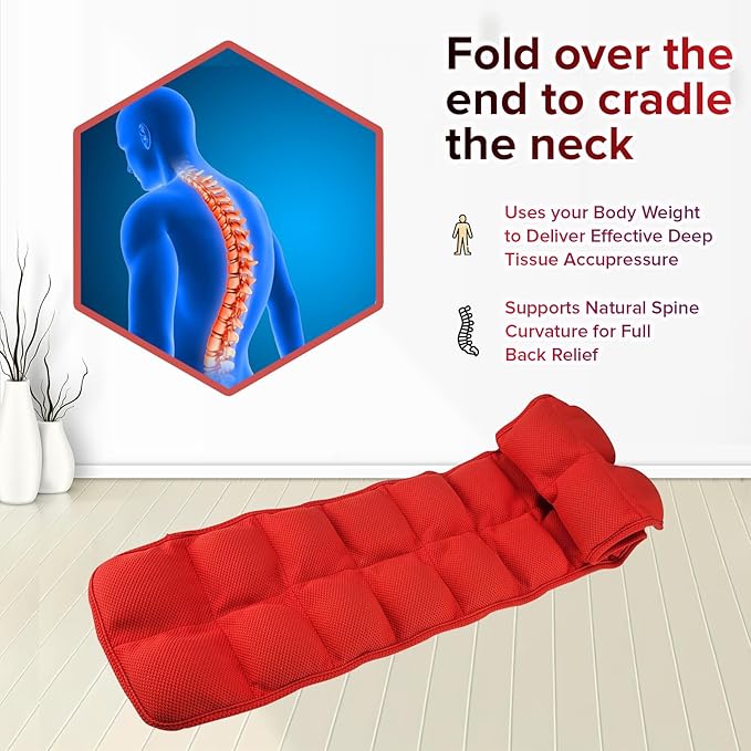 Microwavable Heated Acupressure Back Stretcher by Hot Spine - Full Back and Neck Decompression, Spine Alignment, and Deep Tissue Therapy with 24 Heated Massage Balls for Ultimate Back Pain Relief