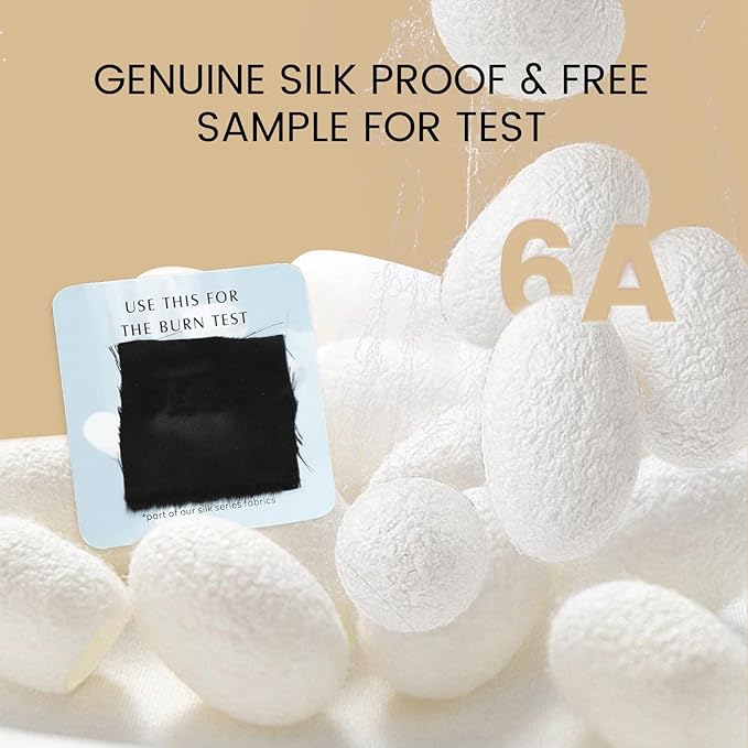 Pure 22 Momme 6A Grade Mulberry Silk Sleep Mask for Side Sleepers - 100% Blackout Eye Mask with Travel Pouch (Champagne)