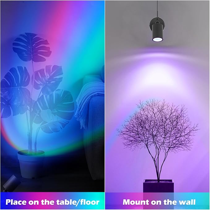 2 Pack LED Spot Lights Indoor Spot Lights Accent Lighting, RGBW Color Changing Up Lights Indoor Remote Control Plant Spotlight Decorative