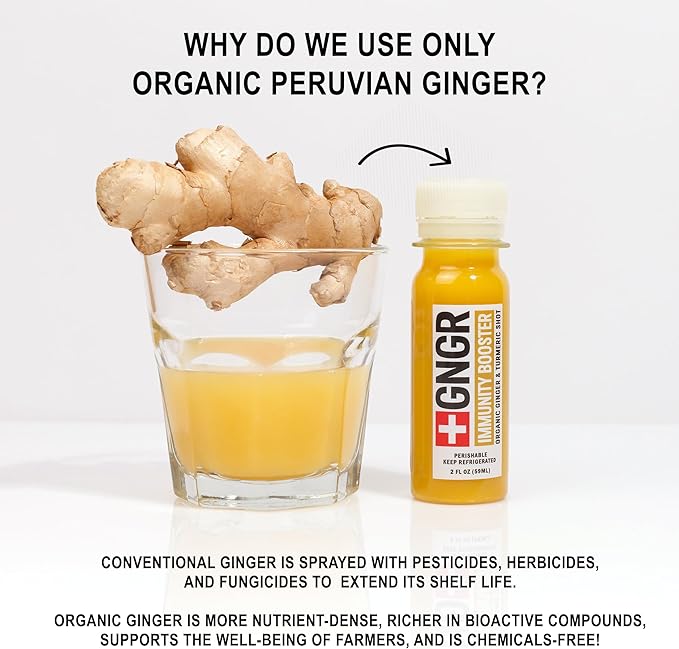 +GNGR Liver Cleanse Shot, Cold-Pressed Ginger Shot with Milk Thistle, Dandelion Root, Turmeric Root, Immunity Shot for all natural Liver Support, Detox, Immunity, Digestion, Cleanse (2 Oz, Pack of 12)