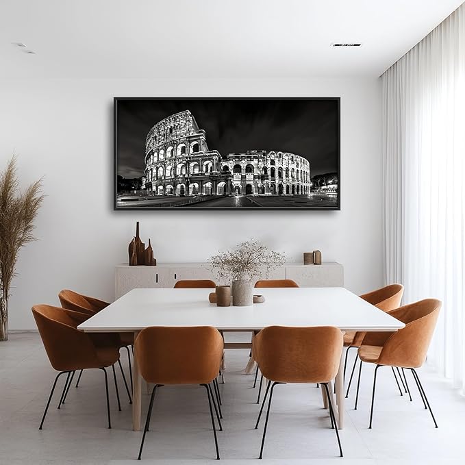 Italy Wall Art Colosseum Pictures Wall Decor Plane Pictures Extra Large Ancient Rome Decor Canvas Prints Artwork Paintings Home Office Decorations for Living Room Bedroom Dinning Room 60"x30"