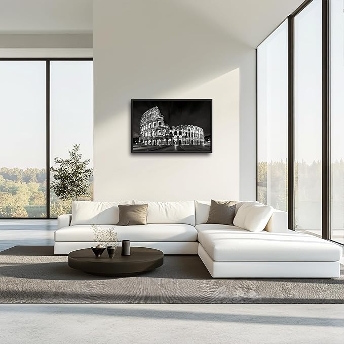 Italy Wall Art Colosseum Pictures Wall Decor Plane Pictures Extra Large Ancient Rome Decor Canvas Prints Artwork Paintings Home Office Decorations for Living Room Bedroom Dinning Room 36"x24"