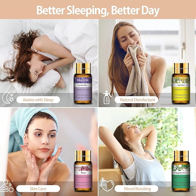 Essential Oils Gift Set 15 x 5ml, Pure Essential Oil Aromatherapy Oil for Skin Care, Hair Care, Bath, Ideal for Humidifier, Diffuser, Relax