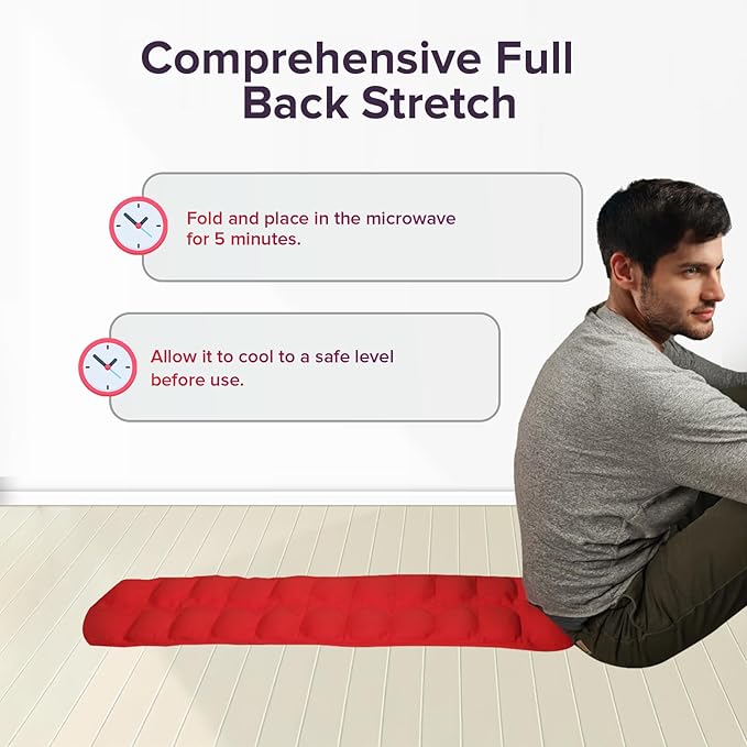 Microwavable Heated Acupressure Back Stretcher by Hot Spine - Full Back and Neck Decompression, Spine Alignment, and Deep Tissue Therapy with 24 Heated Massage Balls for Ultimate Back Pain Relief
