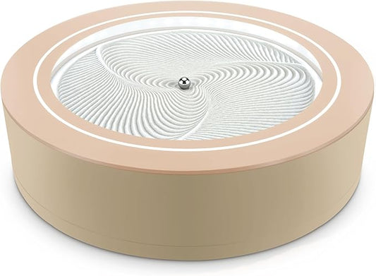 Homedics 11” Drift Sandscape, Compact Size, Zen Garden, Meditation Accessories, Decorative Sandscape, Smart LED Lighting, Wi-Fi Enabled (Nude)