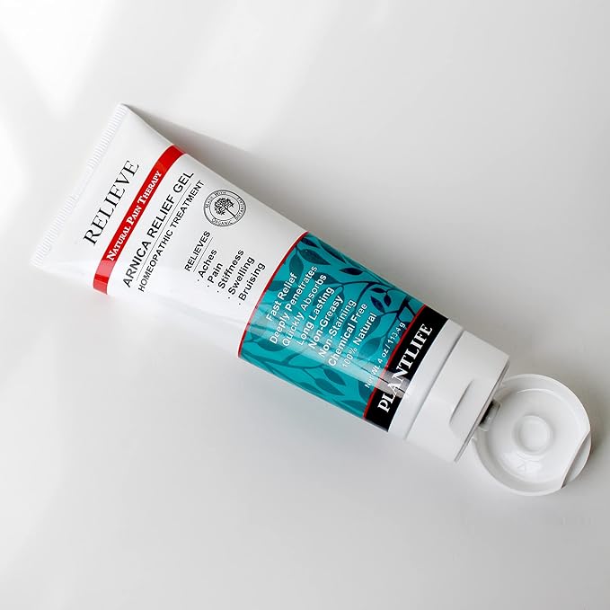 Plantlife Arnica Relieve Gel - Made with Arnica and 100% Pure Essential Oils - Relieve Products are a Homeopathic Solution for Everyday Use - Works Quickly and Effectively - Made in California