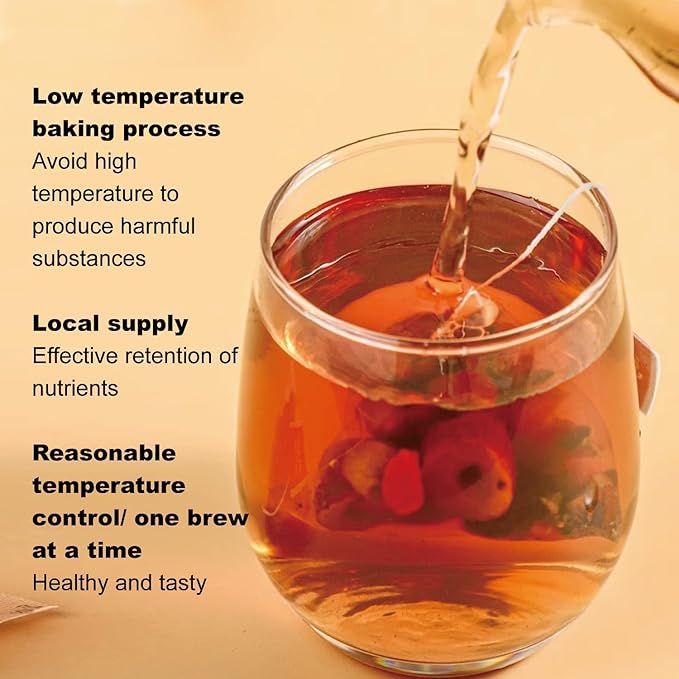 2025 New Ginseng Eight Treasure Herbal Tea,Red Date Wolfberry Mulberry Goji Health Tea Bags for Women & Men,30 Bags