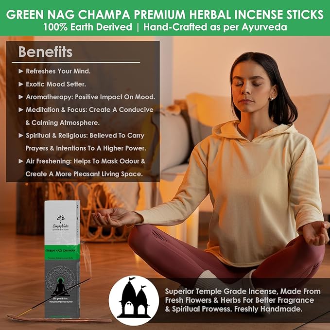 Nag Champa Incense Sticks 250g with Holder – 135 Hand-Rolled Natural Agarbatti – No Charcoal, Long-Lasting Aromatherapy for Pooja, Home, Yoga, Meditation, Relaxation, Spiritual Healing
