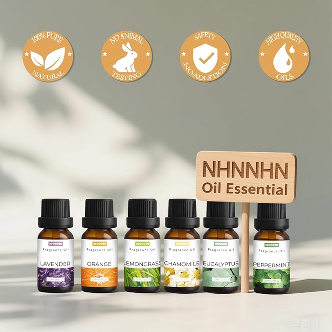 Pure Essential Oil Blends, Essential Oils for Diffusers for Home with Lavender, Orange, Lemongrass, Chamomile, Eucalyptus, Pepprmint for Aromatherapy, Humidifiers, Soap Candle Making