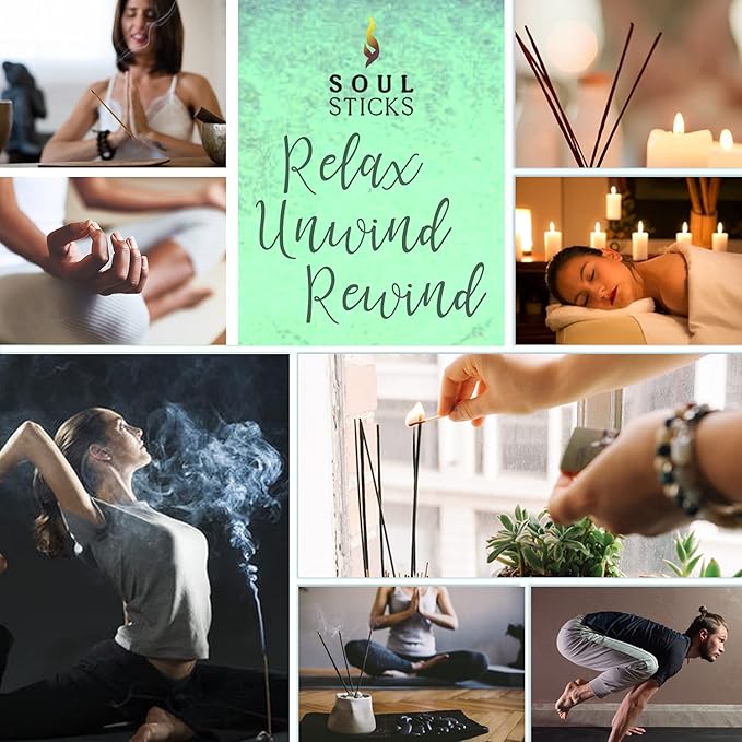 SOUL STICKS Hand-Rolled Incense Sticks Divine Spirit Blends 180 Gram Box | 100% Natural Masala Incense Organic Home Fragrance Agarbatti (Shaman's Magic)