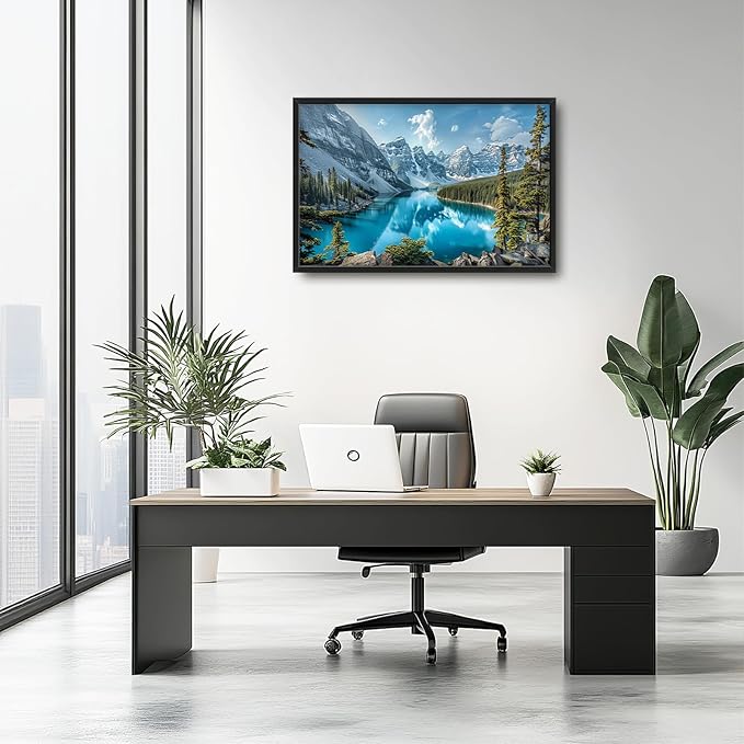 Colorado Wall Art Mountain Lake Pictures Wall Decor Nature Large Landscape Canvas Prints Artwork Paintings Home Office Decorations Above Bed Framed Artwork for Living Room Dinning Room 36"x24"