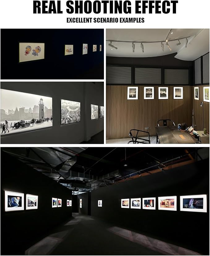 LED Track Light Head, 18W Shapeable Light, Adjustable Directional Aperture Shape for Museum Art Gallery Exhibition Art Picture 6000K
