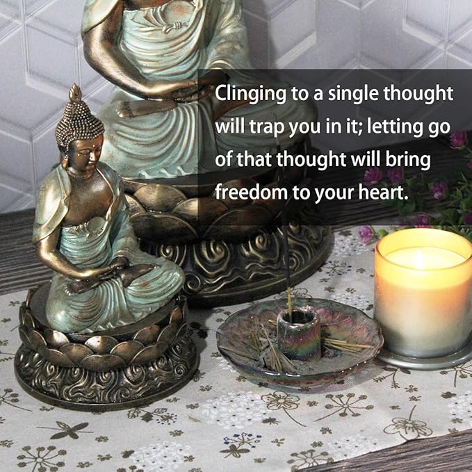 Buddha Statue Buda Gold 8.3" Buddha Statues for Home Decor,Meditation Buddah Statute Decor,Buddah Statute Zen Decoration