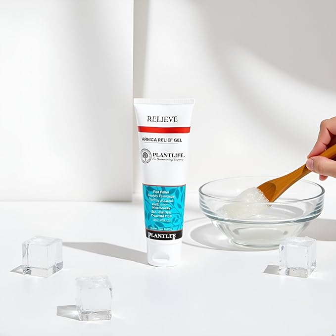 Plantlife Arnica Relieve Gel - Made with Arnica and 100% Pure Essential Oils - Relieve Products are a Homeopathic Solution for Everyday Use - Works Quickly and Effectively - Made in California