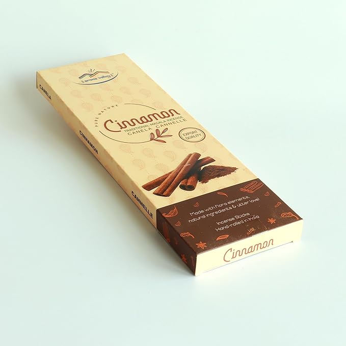 Cinnamon Incense Sticks - Traditional Handcrafted Masala Incense - 40 to 50 Sticks Approx.