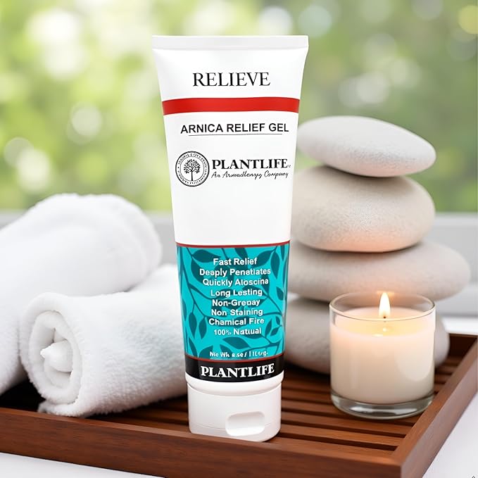 Plantlife Arnica Relieve Gel 2 Pack - Made with Arnica and 100% Pure Essential Oils - Relieve Products are a Homeopathic Solution for Everyday Use - Works Quickly and Effectively - Made in California